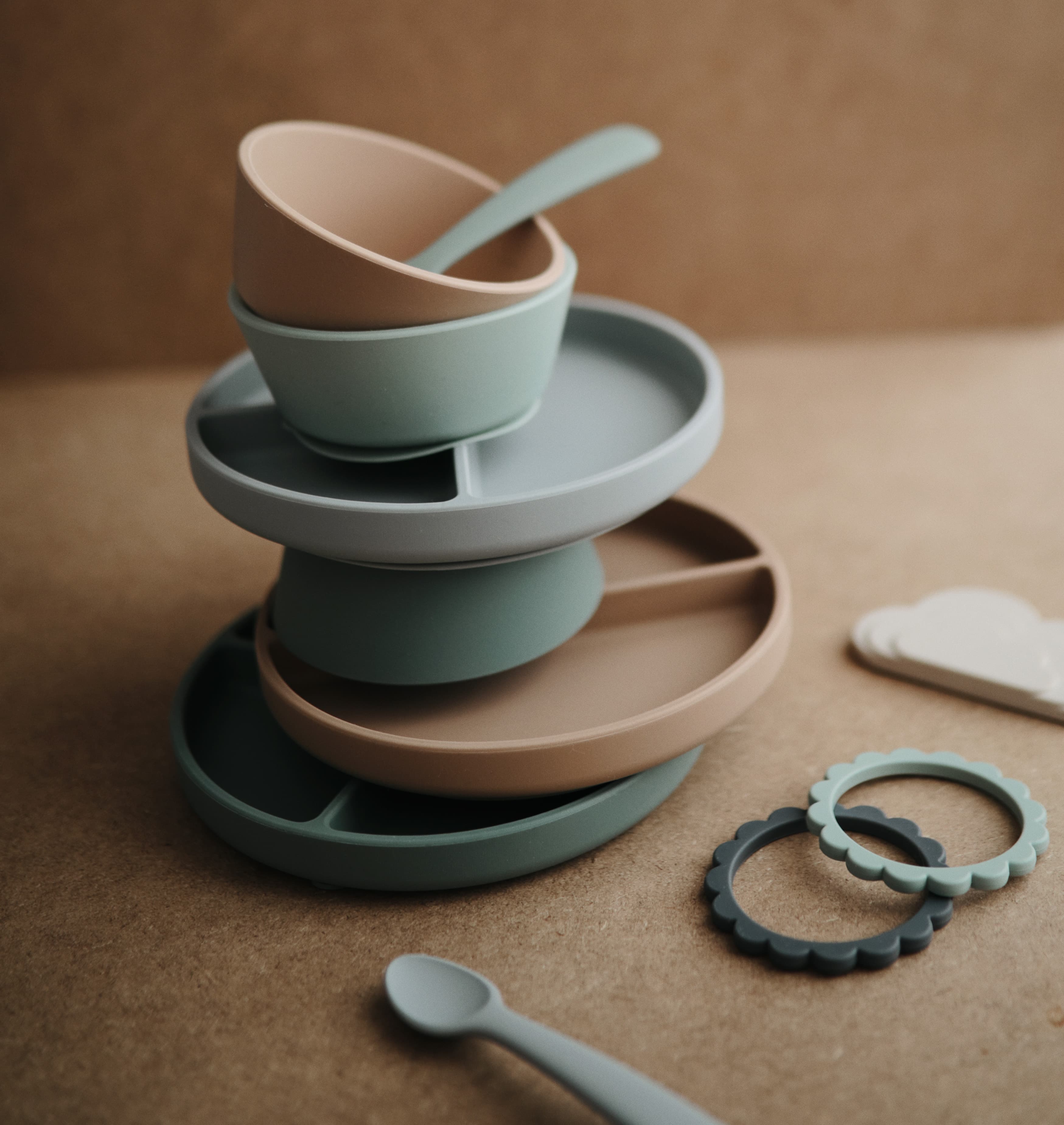 Mushie Dinnerware, Silikon